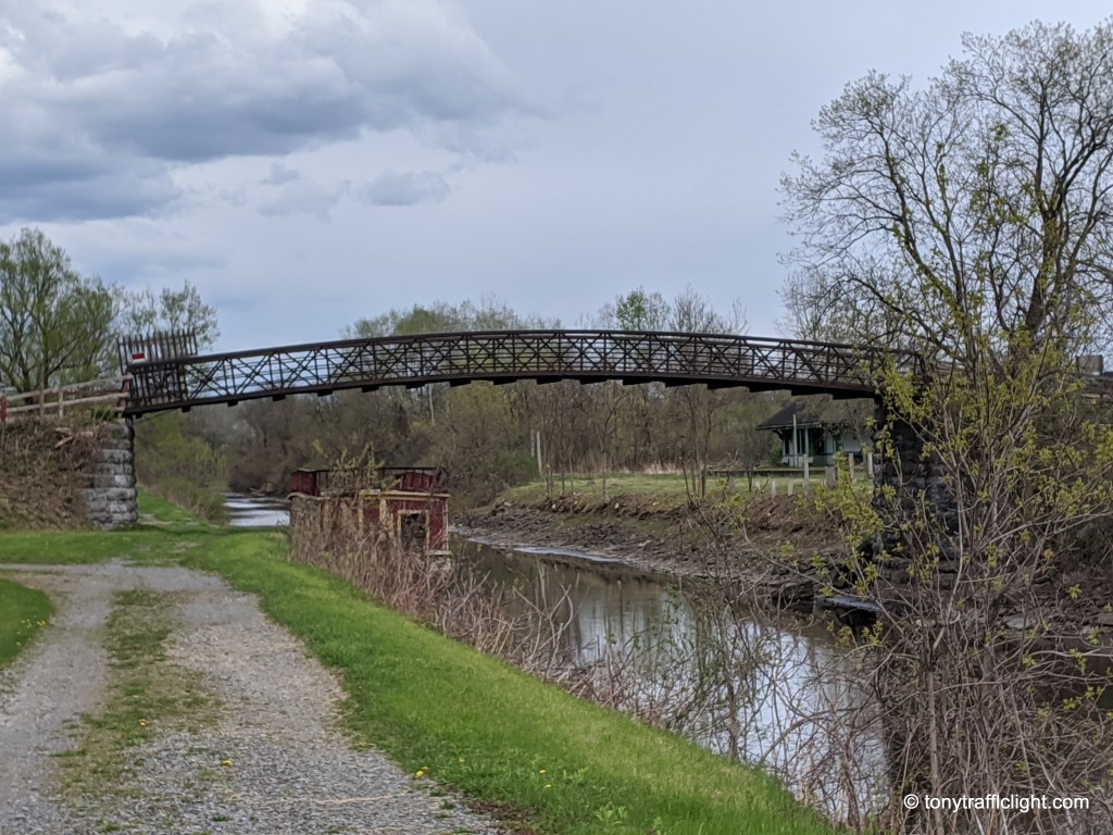 Bridge at Erie Canal Village over the original path of the Erie Canal